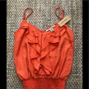 😊 2/$25 Camisole in flamingo with ribbed midriff